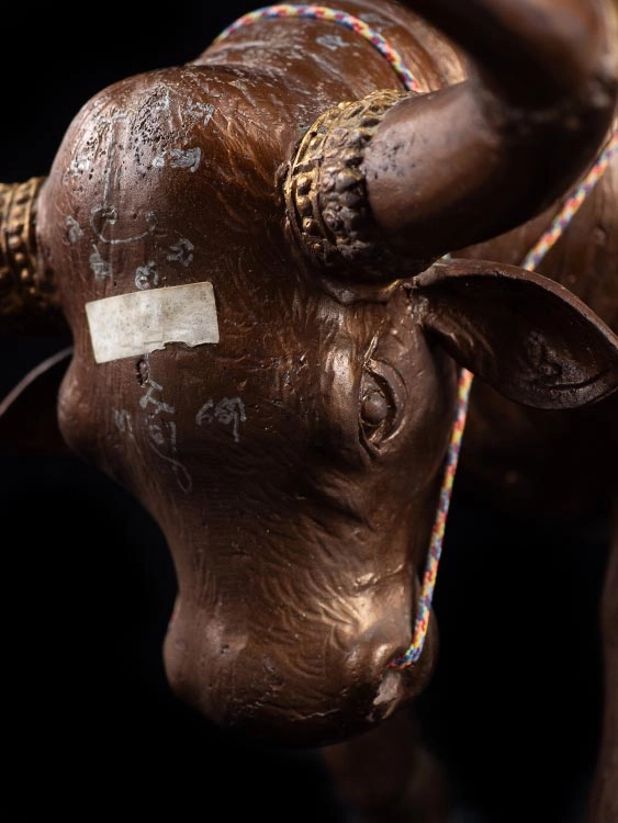 กุมารทองขี่วัวธนู หลวงพ่อแย้ม วัดสามง่าม จ.นครปฐม รุ่นแรก ขนาดใหญ่พิเศษ-1